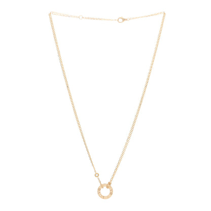 Cartier 18K Yellow Gold 2 Diamond LOVE Necklace 2 of 5