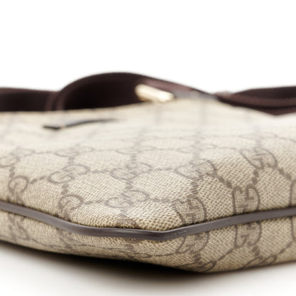 Gucci GG Supreme Monogram Small Flat Messenger Bag Dark Brown 10 of 11