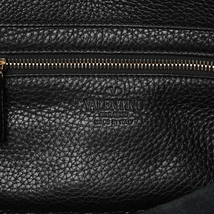 Valentino Garavani Grained Calfskin Small Rockstud Tote Black 6 of 10