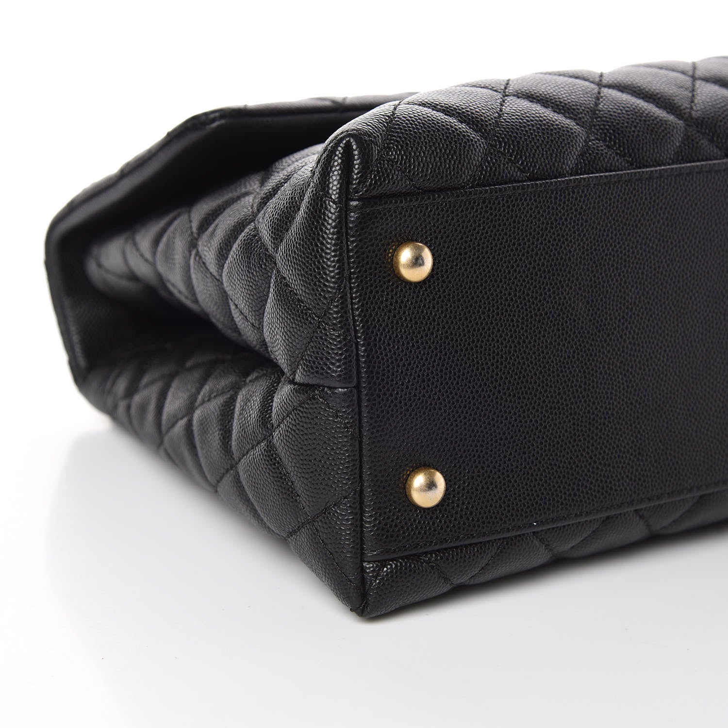 Chanel Caviar Lizard Quilted Medium Coco Handle Flap Black 5 of 11