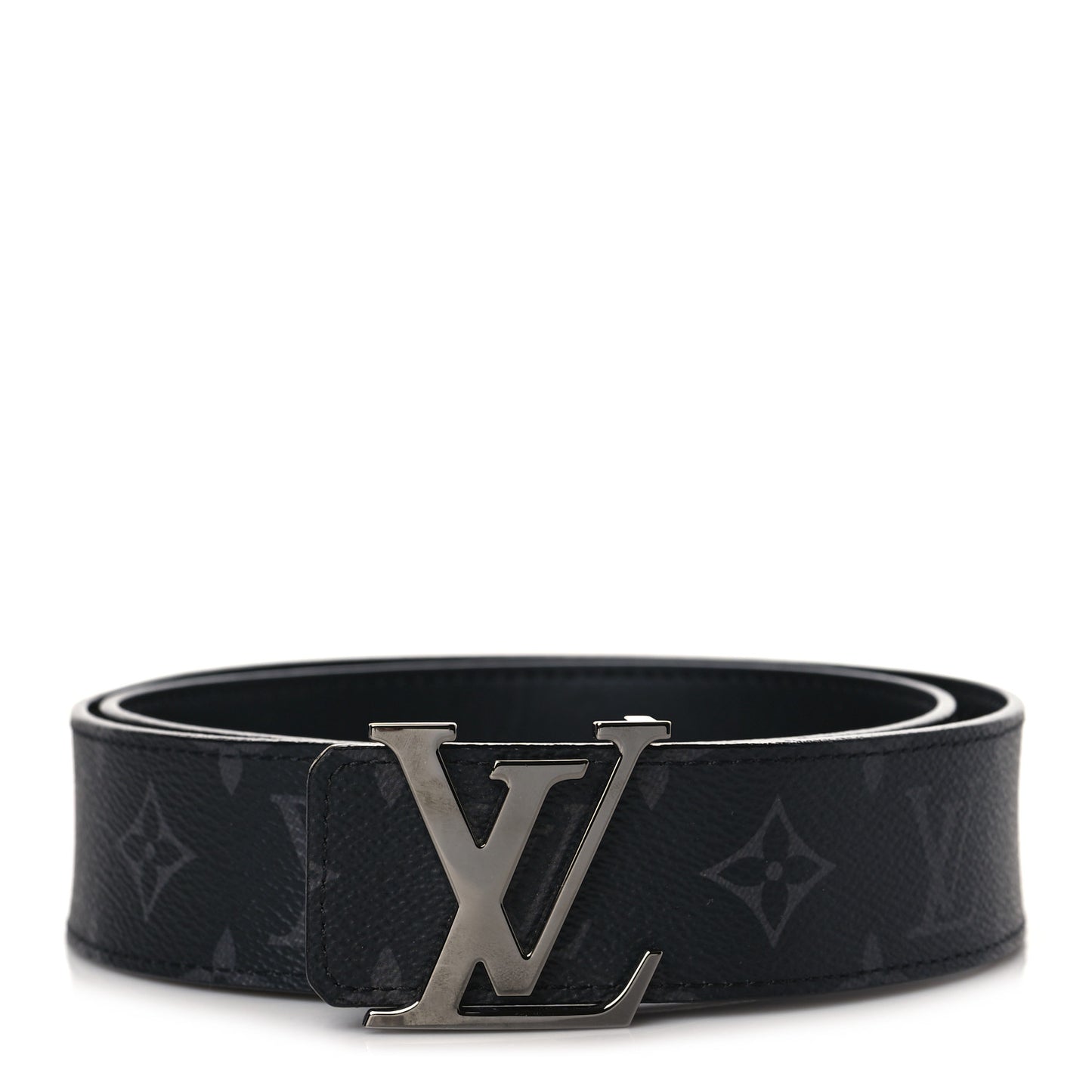 Monogram Eclipse Taigarama 40mm LV Initiales Reversible Belt 80 32 Black