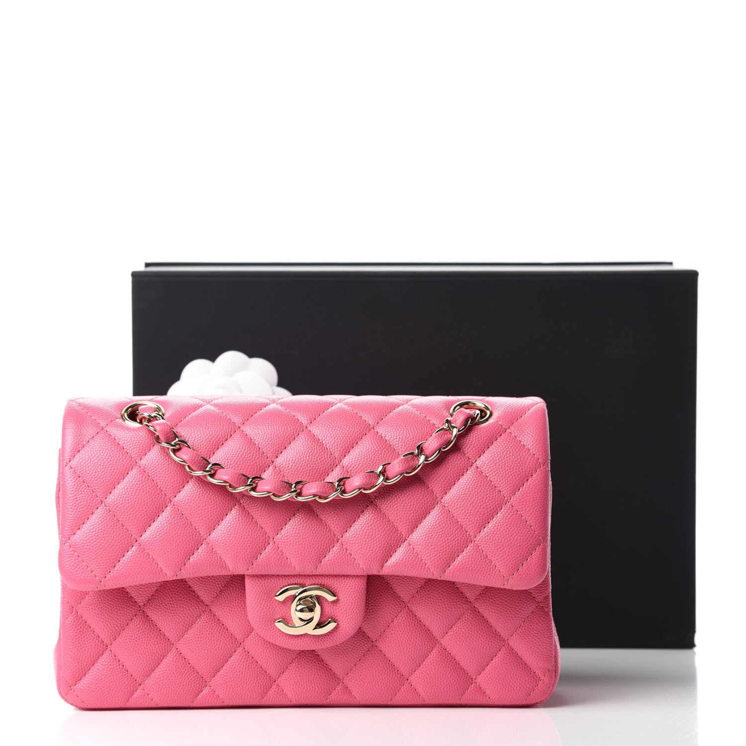 Chanel Caviar Quilted Small Double Flap Pink 11 of 11