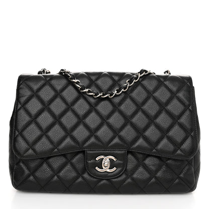 Chanel Caviar Quilted Jumbo Single Flap Black 1 of 10