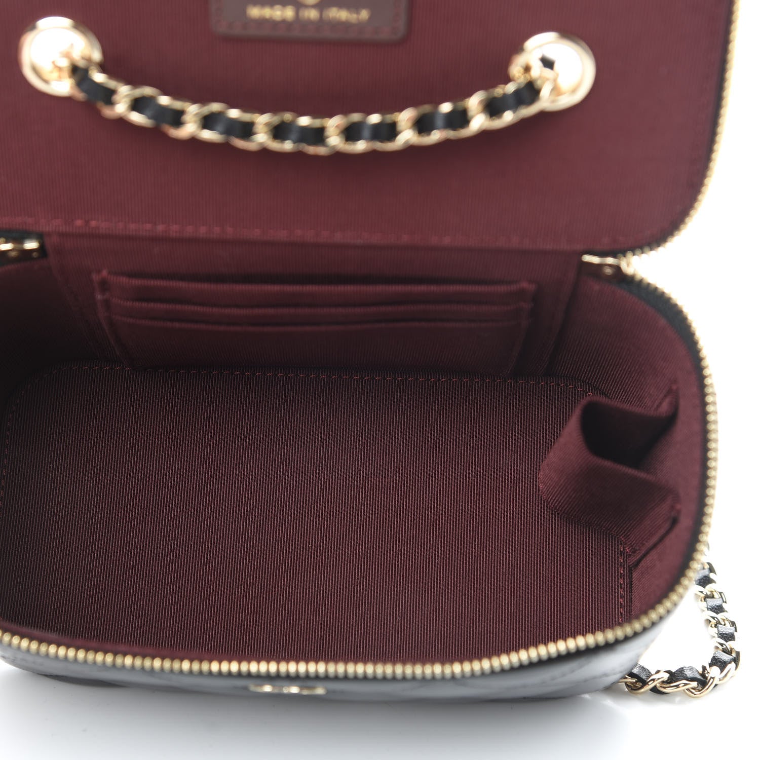 Chanel Lambskin Quilted Small Vanity Case With Chain Black 5 of 11
