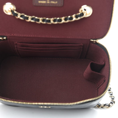 Chanel Lambskin Quilted Small Vanity Case With Chain Black 5 of 11