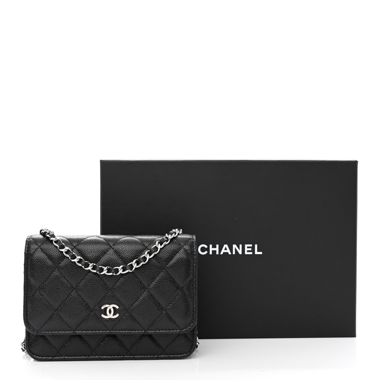 Chanel Caviar Quilted Mini Wallet On Chain WOC Black 11 of 11