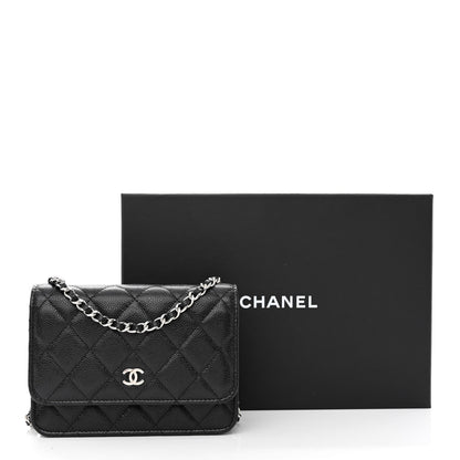 Chanel Caviar Quilted Mini Wallet On Chain WOC Black 11 of 11