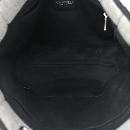 Chanel Woven Straw Raffia Small Deauville Tote Grey 5 of 10