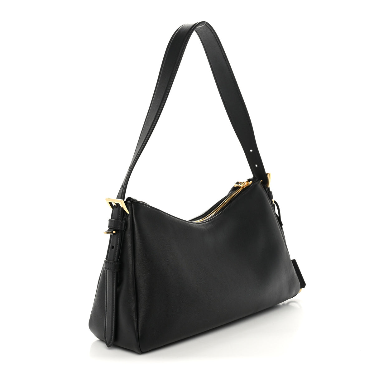 Soft Calfskin Medium Aimee Shoulder Bag Black