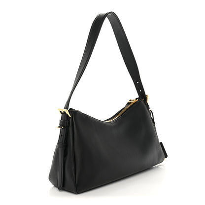 Prada Soft Calfskin Medium Aimee Shoulder Bag Black 3 of 9