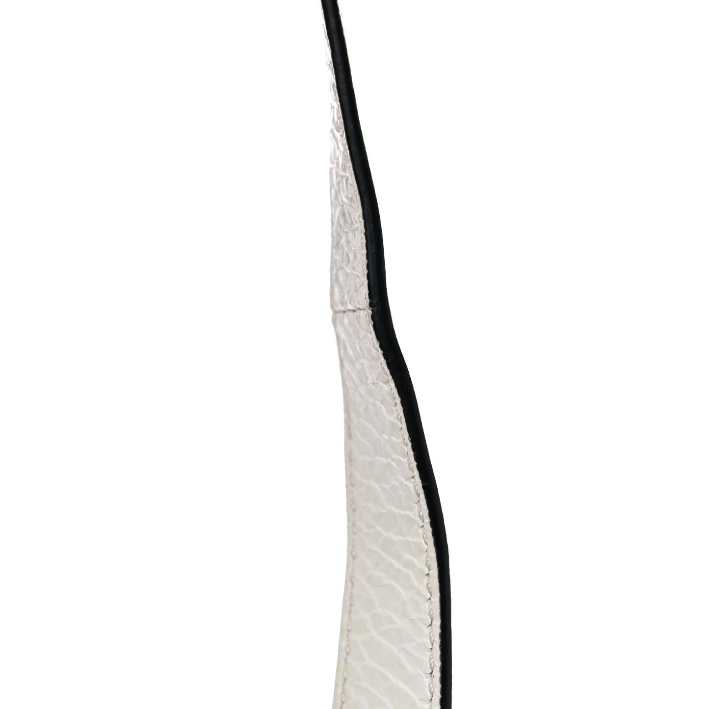 Crinkled Patent Calfskin Mini Antigona White