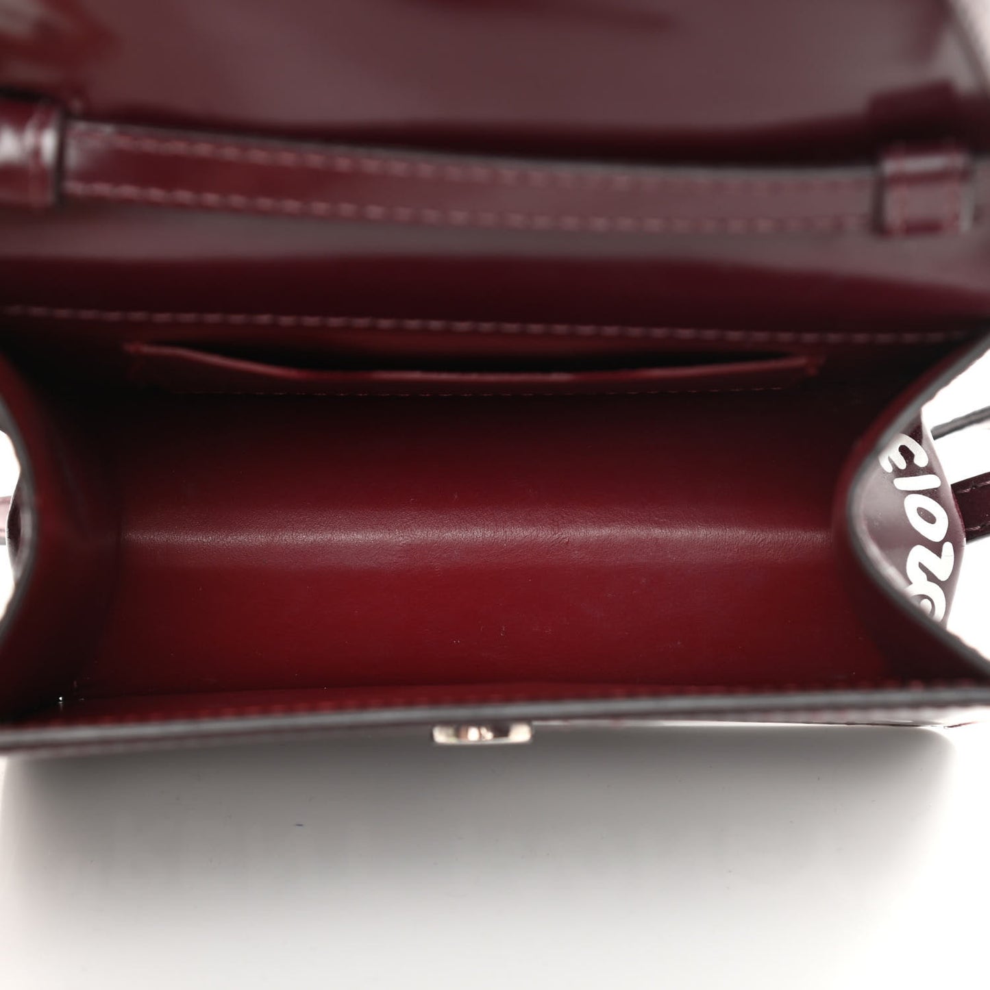 Calfskin Jitney 0.7 Rent Money Crossbody Bag Burgundy