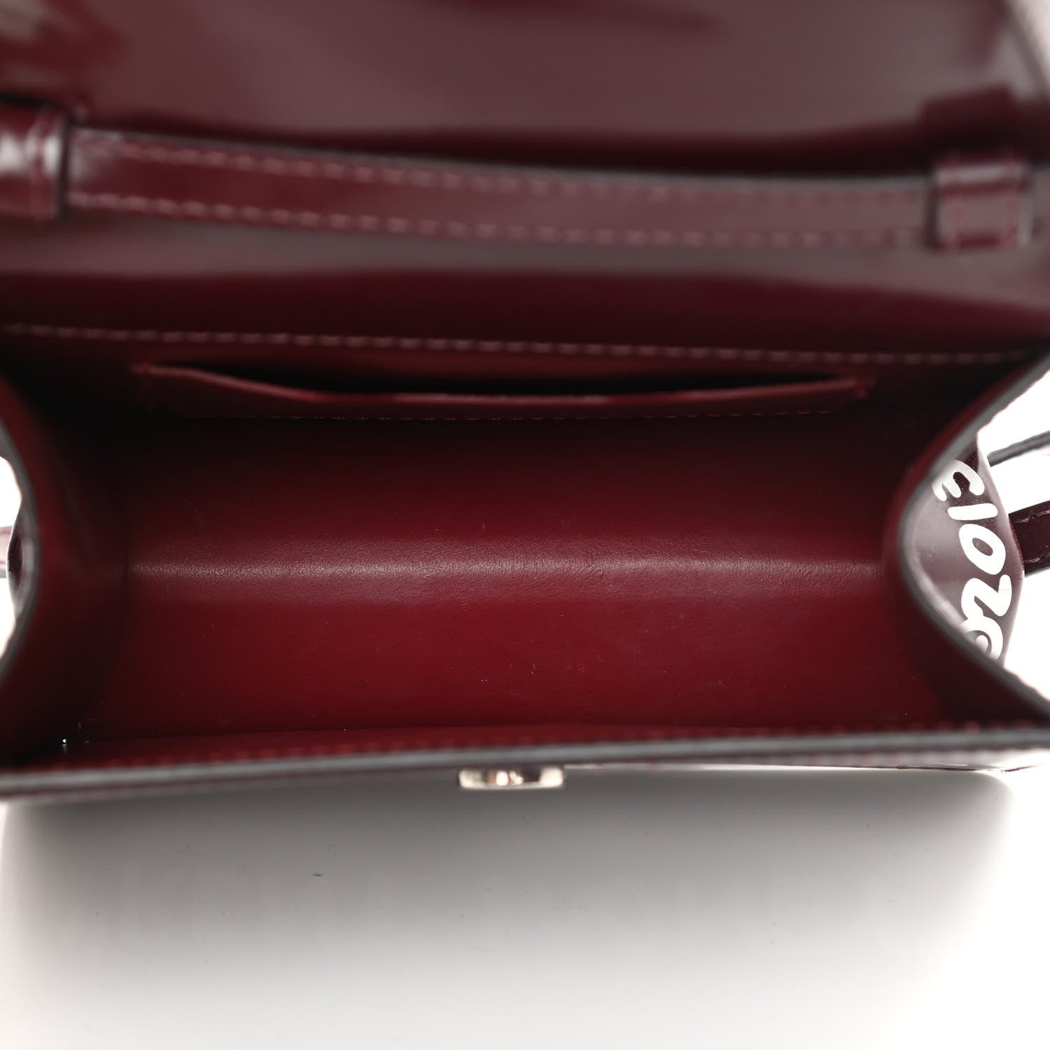 Off-White Calfskin Jitney 0.7 Rent Money Crossbody Bag Burgundy 5 of 16