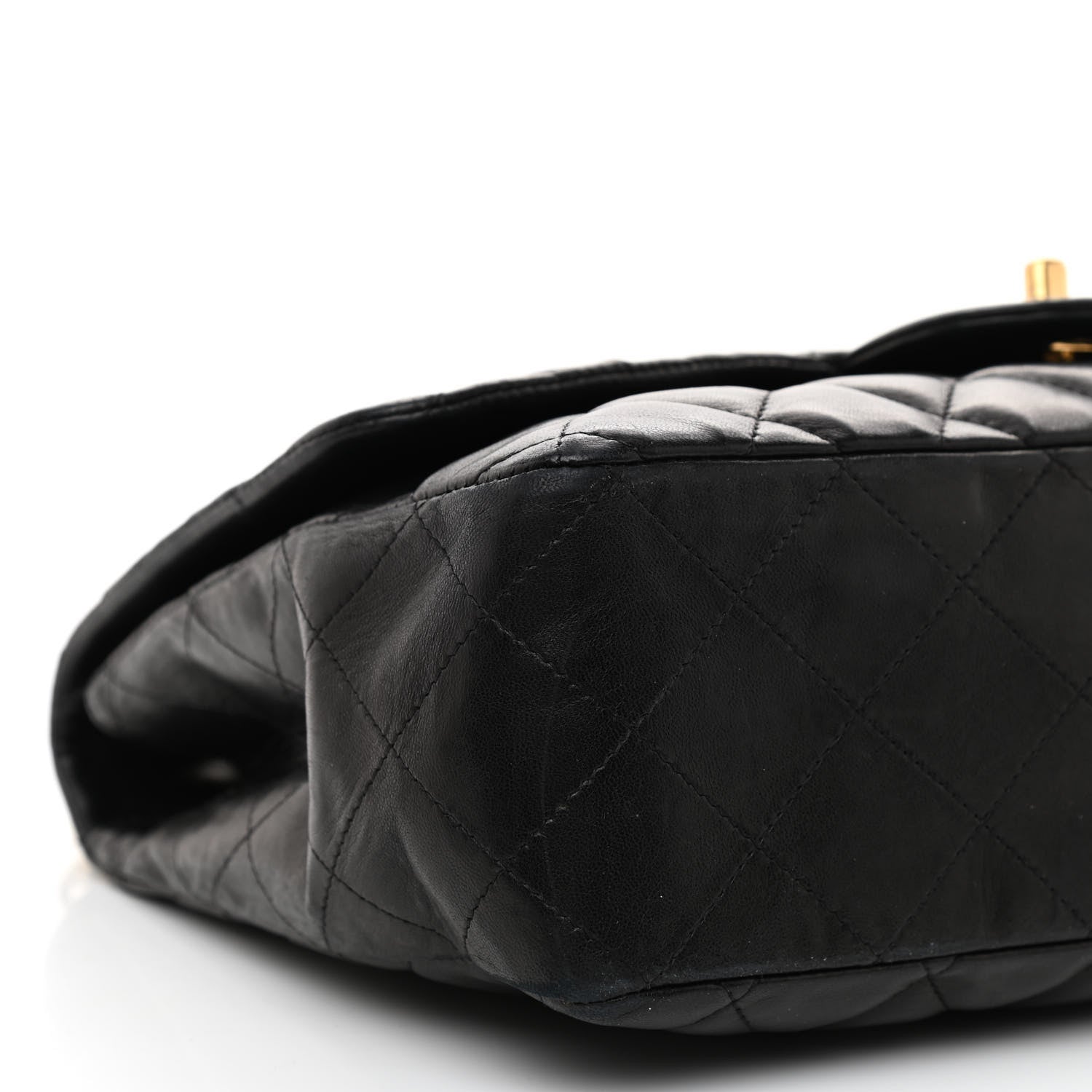 Chanel Lambskin Quilted Jumbo Single Flap Black 8 of 9