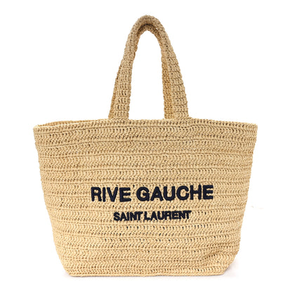 Saint Laurent Raffia Rive Gauche Tote Natural 1 of 10