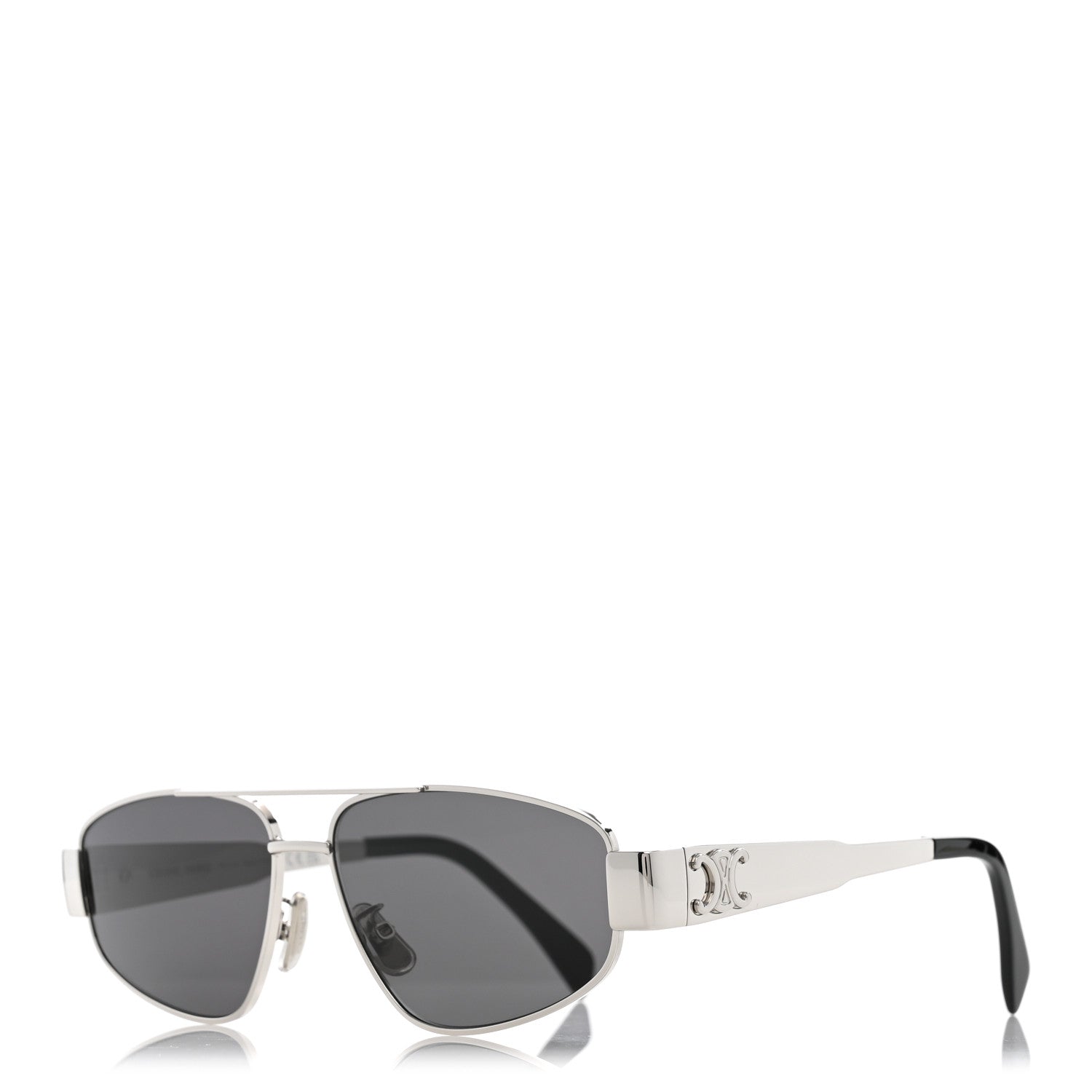 Celine Metal Triomphe 03 Sunglasses CL40281U Silver Smoke 1 of 7