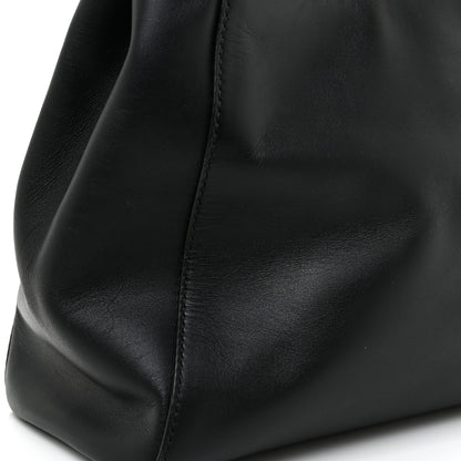 Fendi Vitello Morgan Fabric Jacquard Pequin Medium Peekaboo Iconic Satchel Black Tobacco 27 of 27