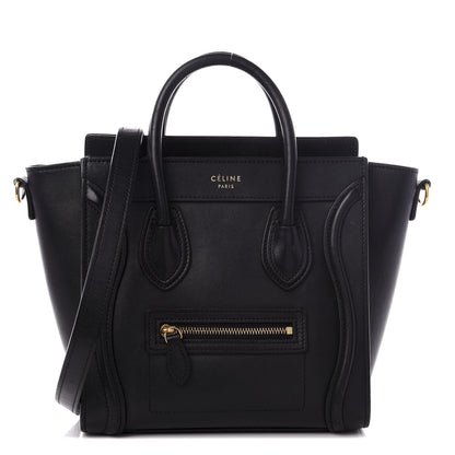 Celine Smooth Calfskin Nano Luggage Black 1 of 8