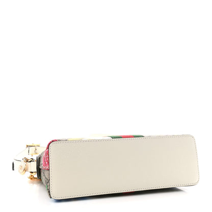 Gucci GG Supreme Monogram Flora Web GG Small Ophidia Dome Shoulder Bag White 4 of 9