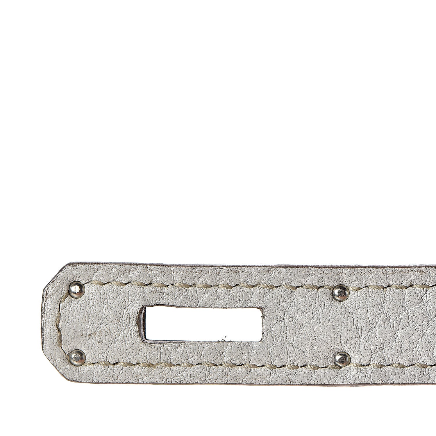 Hermes Taurillon Clemence Lizard Club Birkin 35 Gris Perle White Mykonos 22 of 39