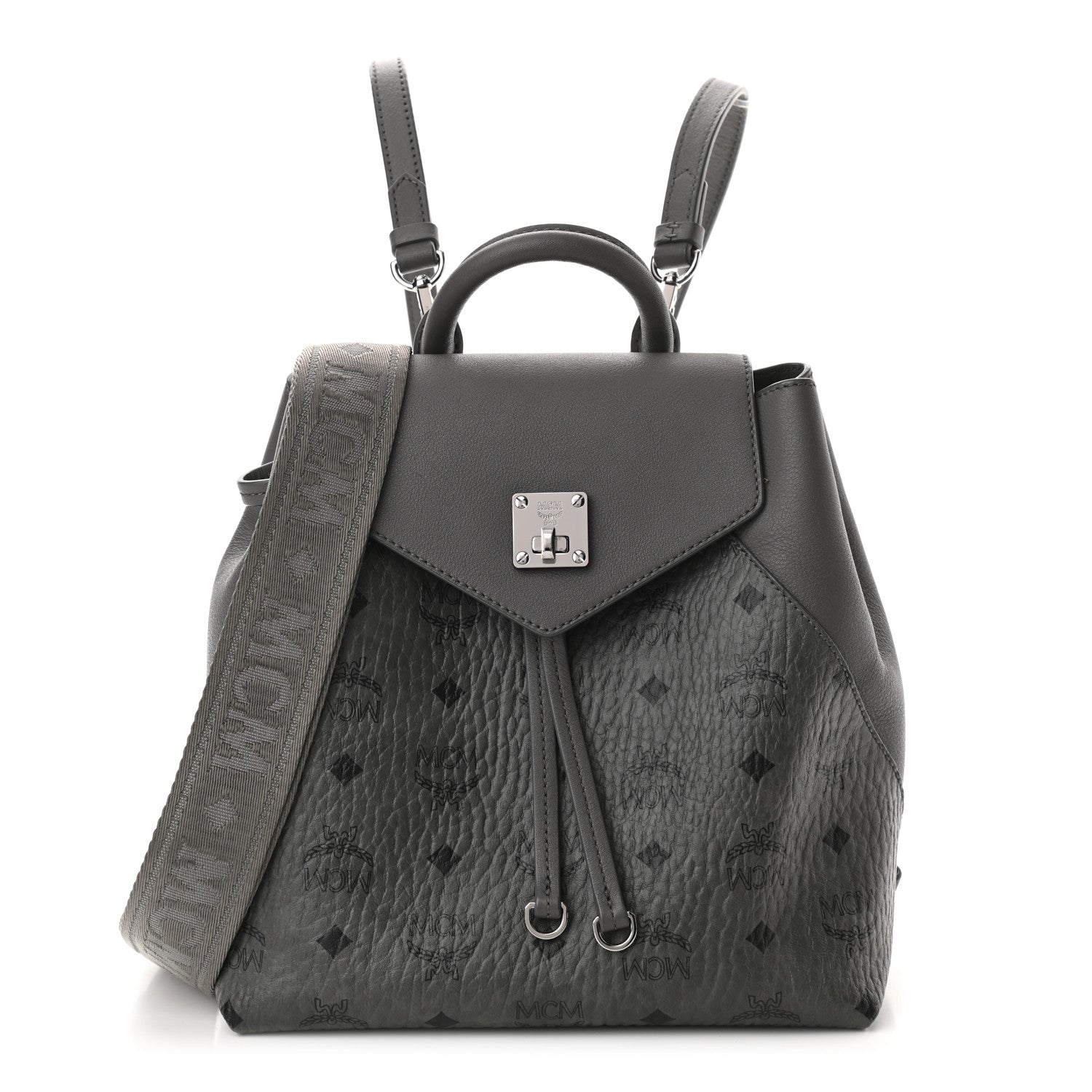 MCM Visetos Small Essential Backpack Phantom Grey 1 of 10