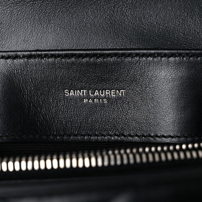 Saint Laurent Calfskin Y Quilted Monogram Small Loulou Chain Satchel Black 6 of 16