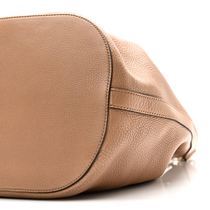 Gucci Pebbled Calfskin Miss Bamboo Bucket Bag Camelia 10 of 10