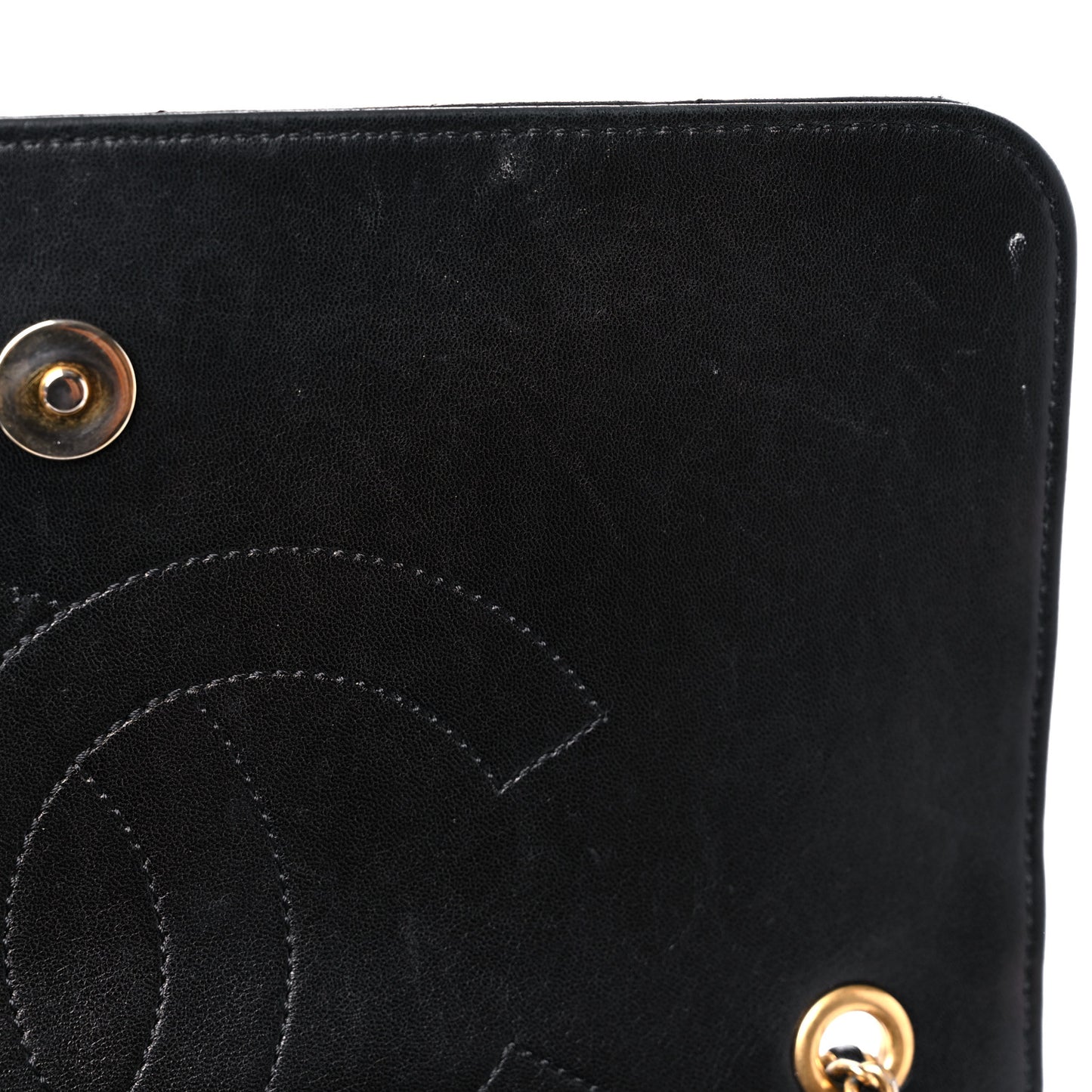 Lambskin Quilted Jumbo Coco Vintage Flap Black