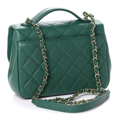 Chanel Caviar Quilted Medium Business Affinity Flap Green 3 of 10