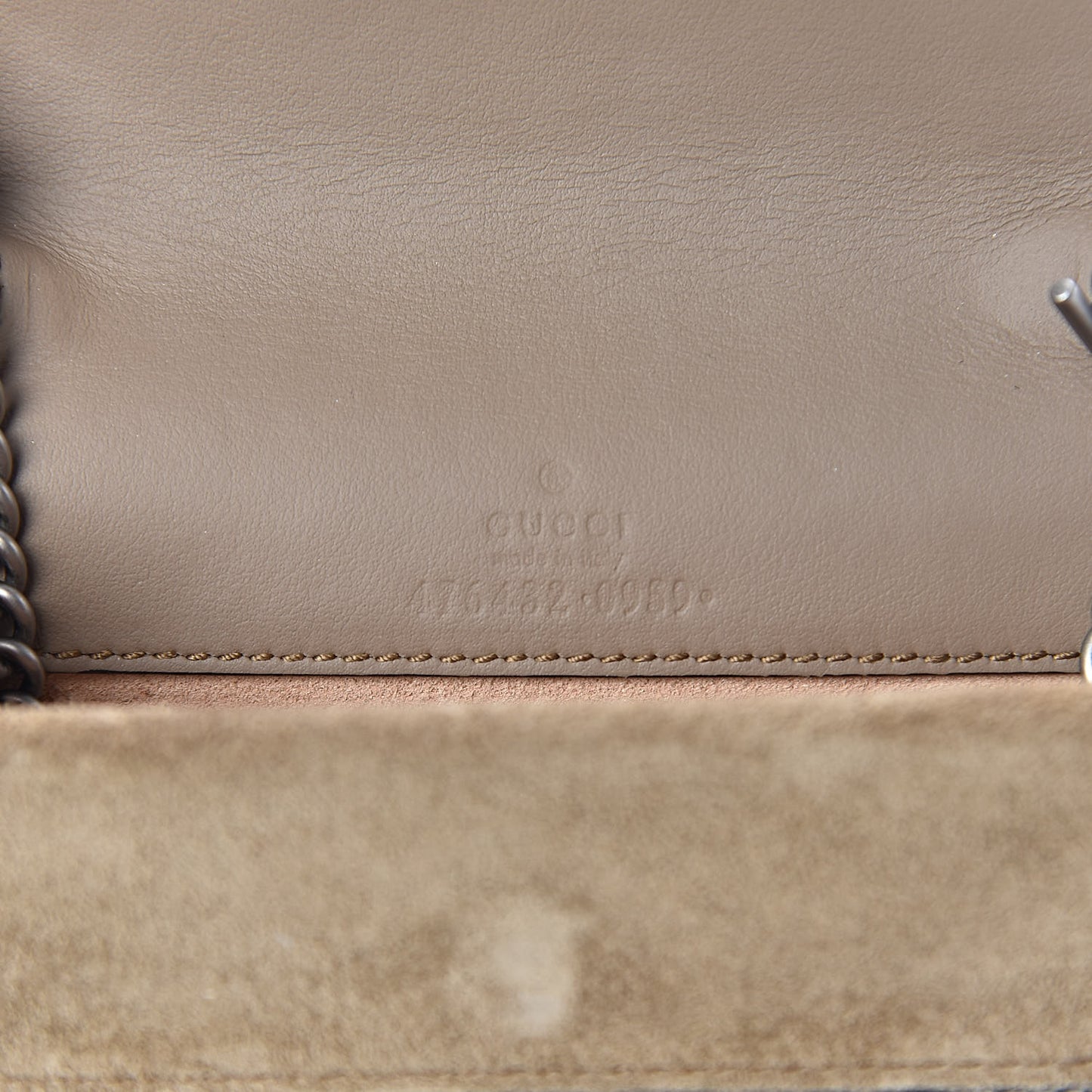 GG Supreme Monogram Super Mini Dionysus Shoulder Bag Taupe