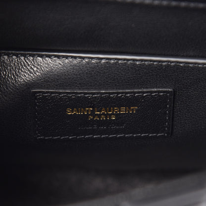 Saint Laurent Lambskin Matelasse Monogram Medium Vicky Chain Bag Black 6 of 9