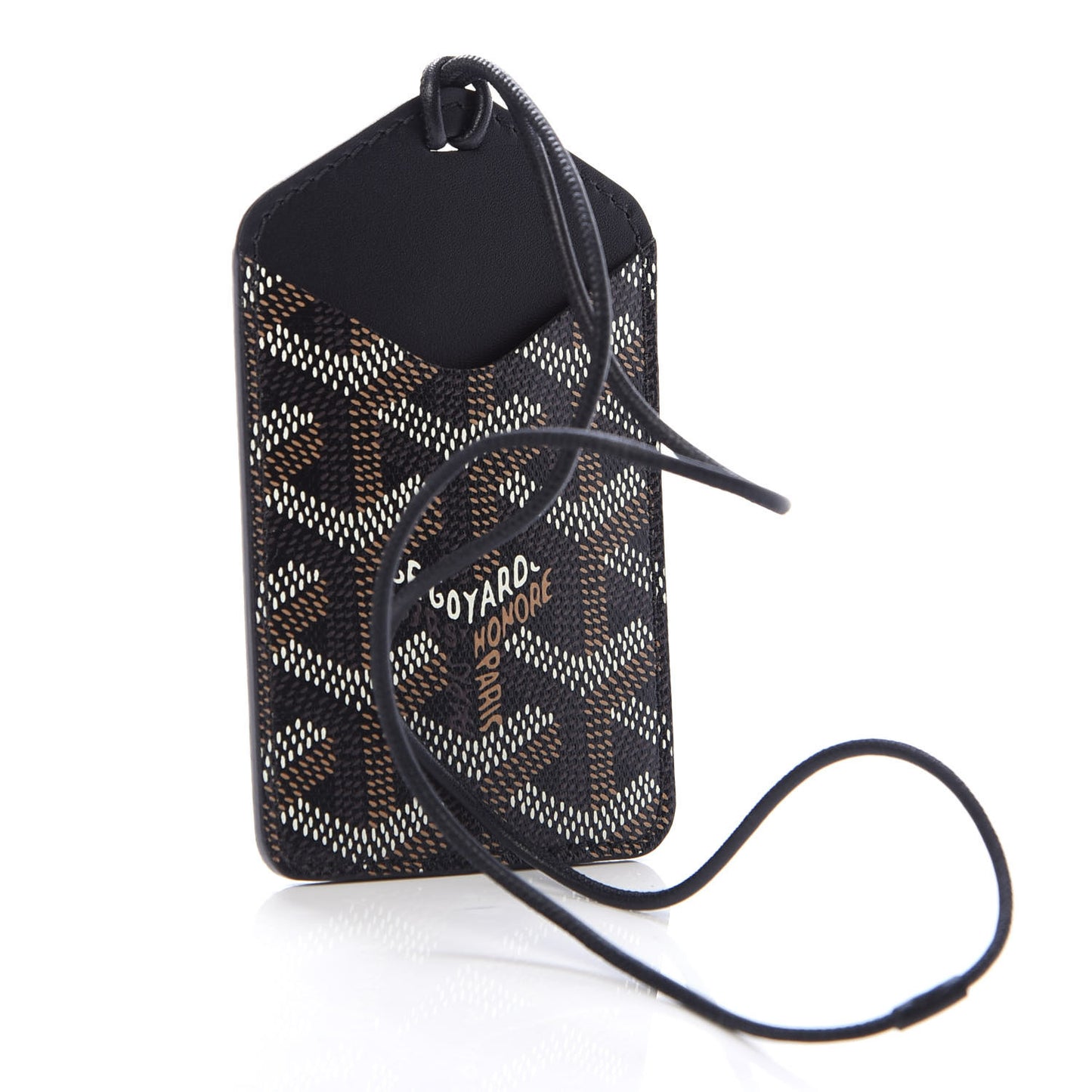 Goyardine Luggage Tag Black