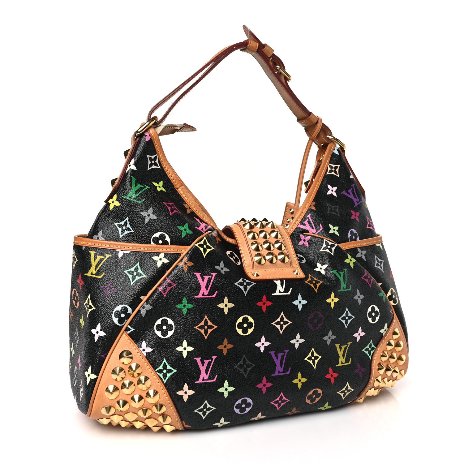 Louis Vuitton Monogram Multicolor Chrissie Black 3 of 8