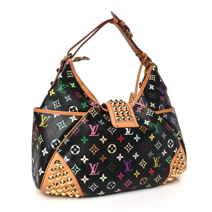 Louis Vuitton Monogram Multicolor Chrissie Black 3 of 8