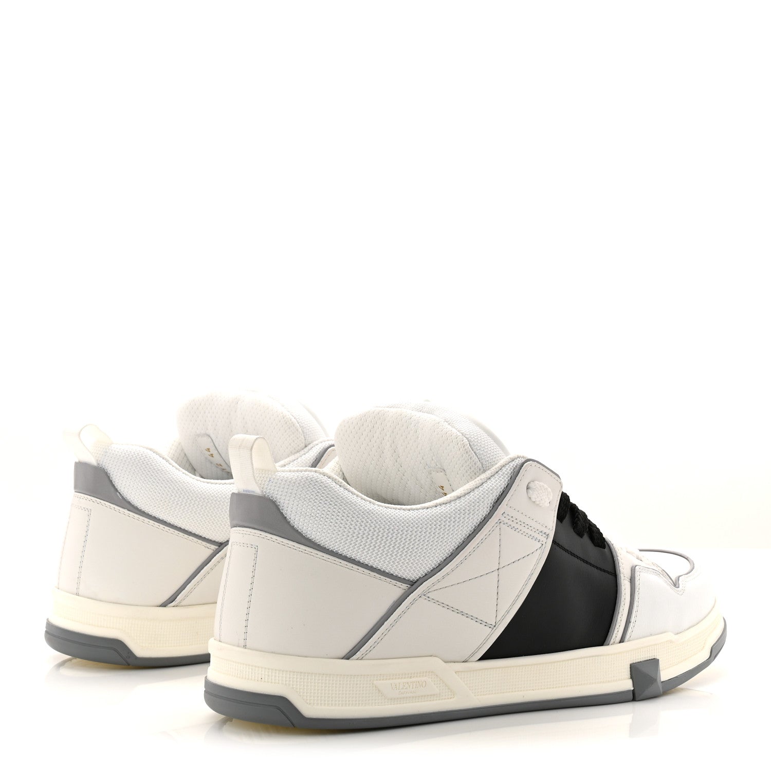 Valentino Garavani Calfskin Mens Open Skate Sneakers 44 White Black 5 of 12