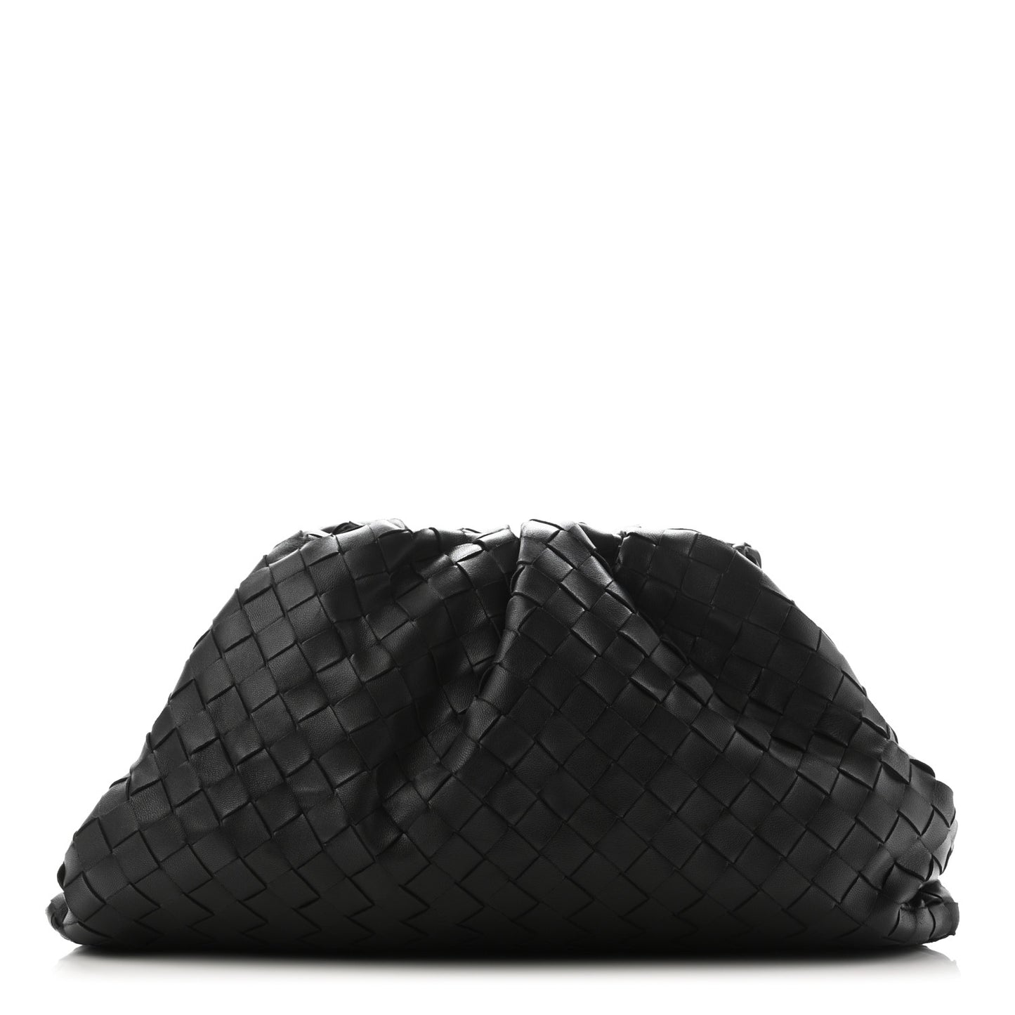 Nappa Maxi Intreccio The Pouch Oversized Clutch Black