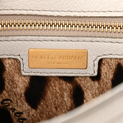 Dolce & Gabbana Calfskin Medium Miss Sicily Satchel White 6 of 11