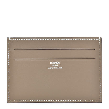 Hermes Swift Citizen Twill Card Case Etoupe 1 of 6