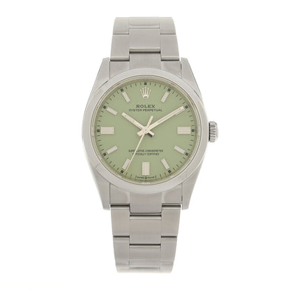 Rolex Stainless Steel 36mm Oyster Perpetual Watch Pistachio 126000 1 of 5