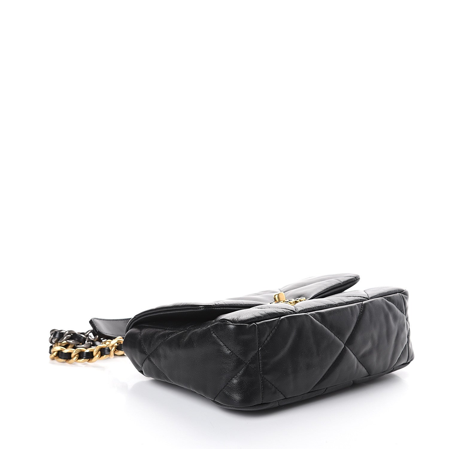 Chanel Goatskin Quilted Medium 19 Flap Black 3 of 9