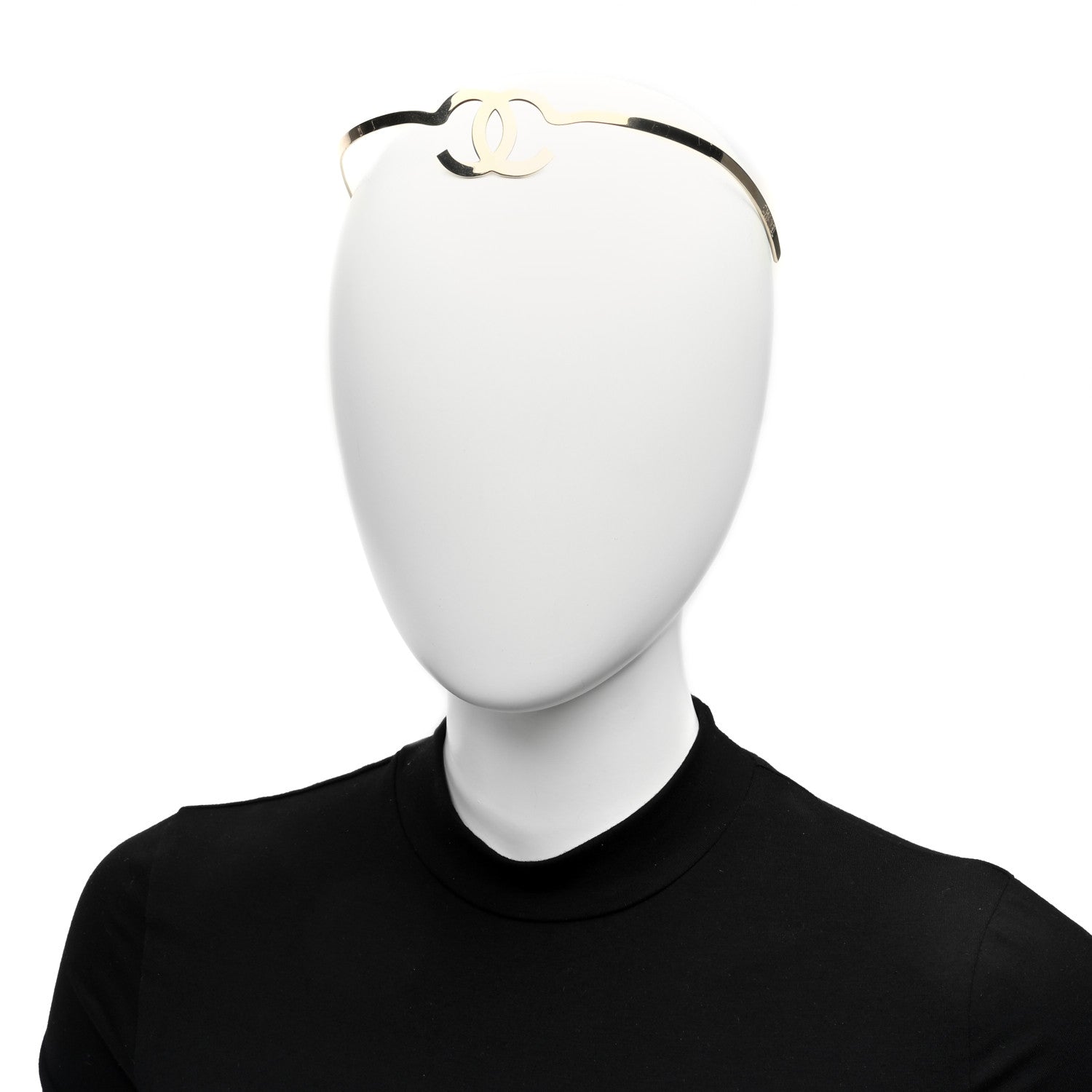 Chanel Metal CC Headband Light Gold 2 of 5