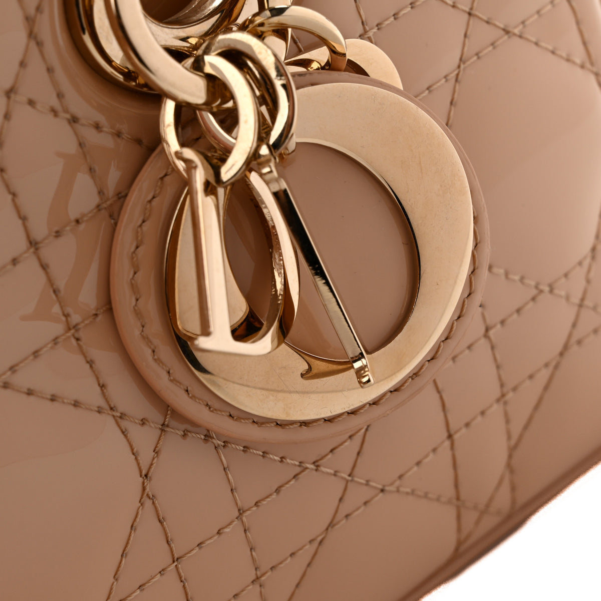 Christian Dior Patent Cannage Small Lady D-Joy Beige 22 of 25