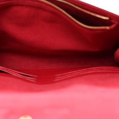 Louis Vuitton Calfskin Chain Louise MM Red 5 of 12