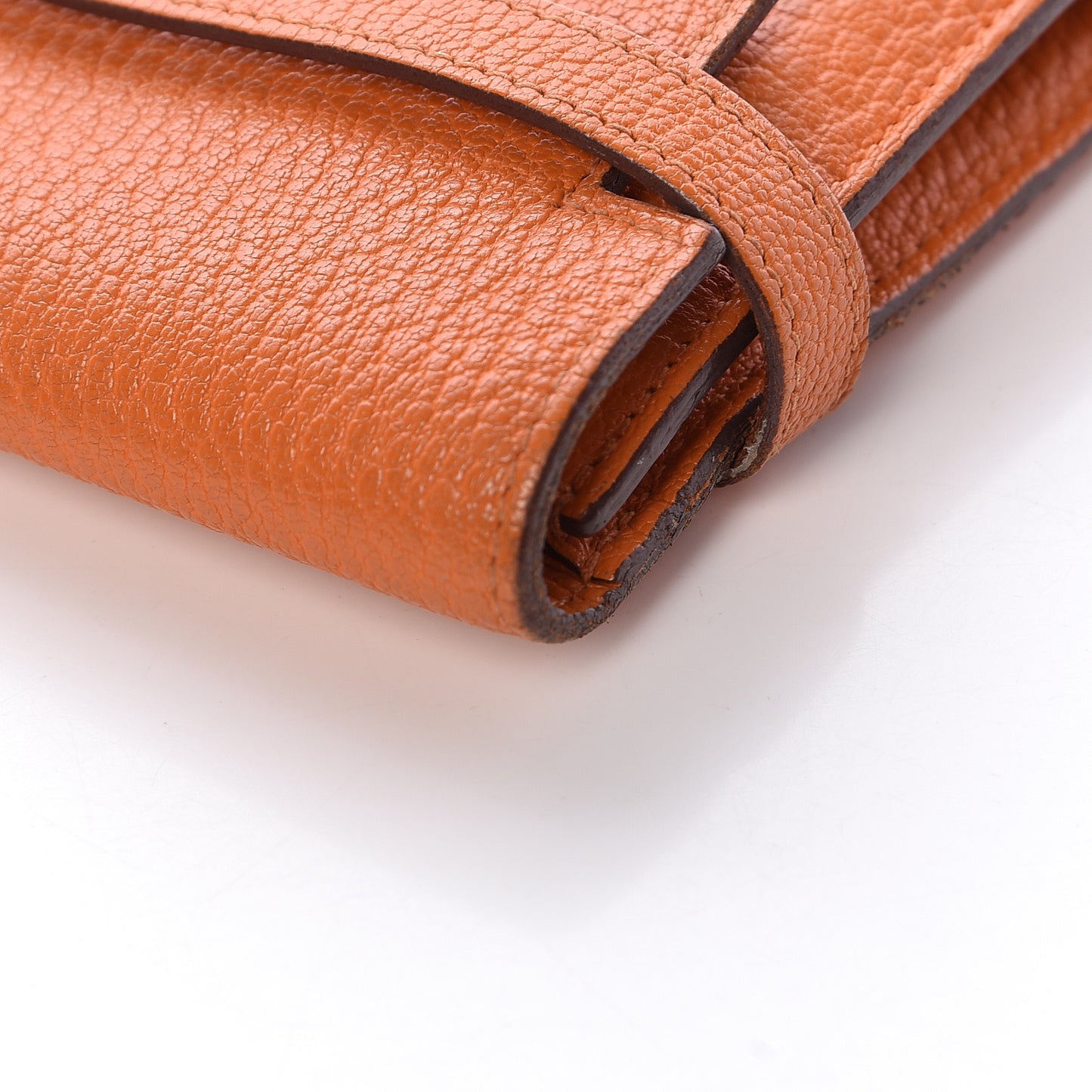 Chevre Mysore Kelly Longue Wallet Orange