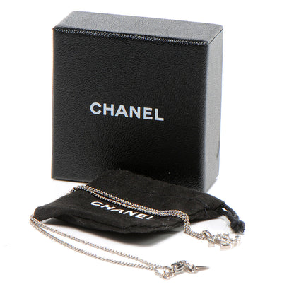 Chanel Swarovski Crystal CC Necklace Silver 4 of 4