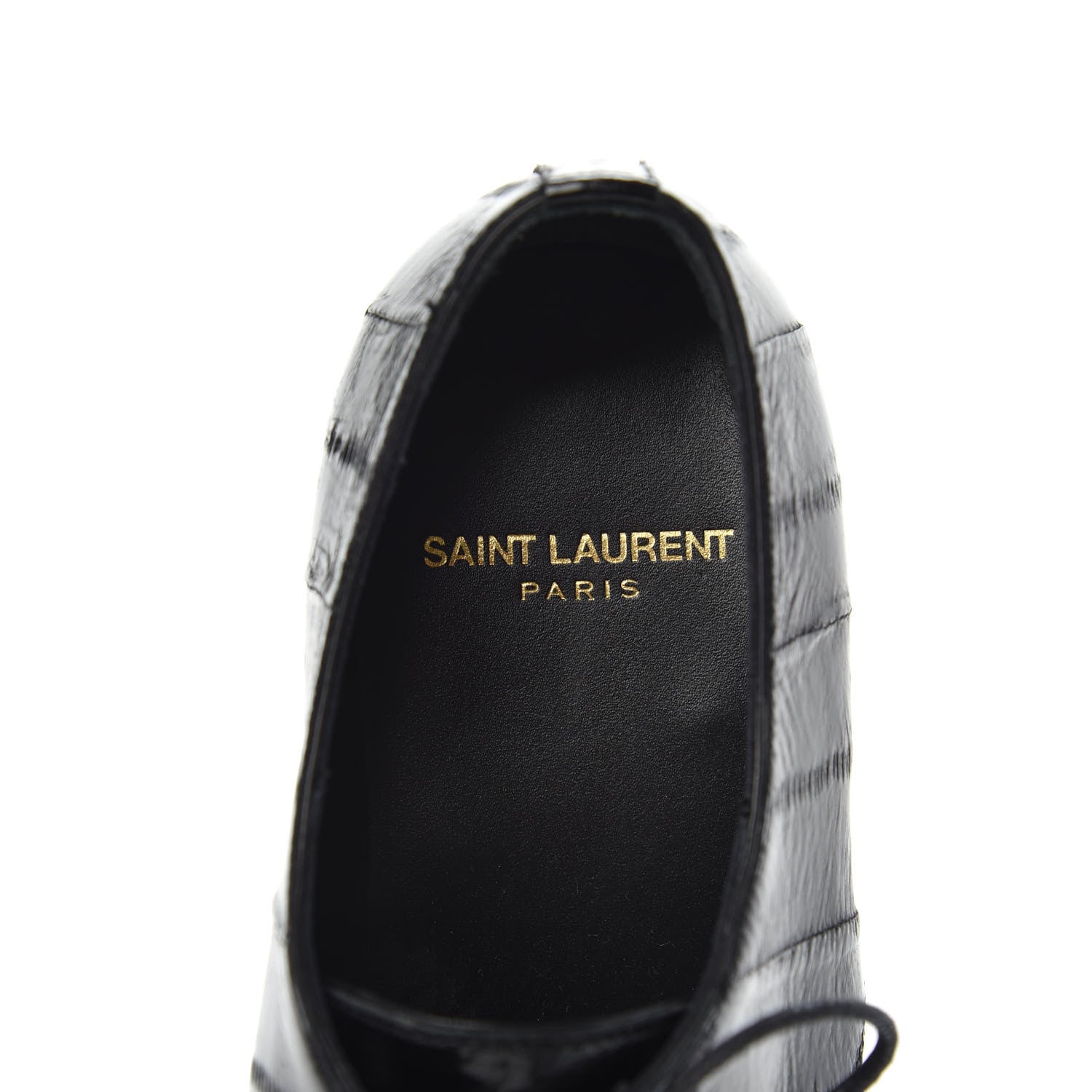 Saint Laurent Eel Lace Up Oxfords 36 Black 6 of 9