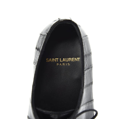 Saint Laurent Eel Lace Up Oxfords 36 Black 6 of 9