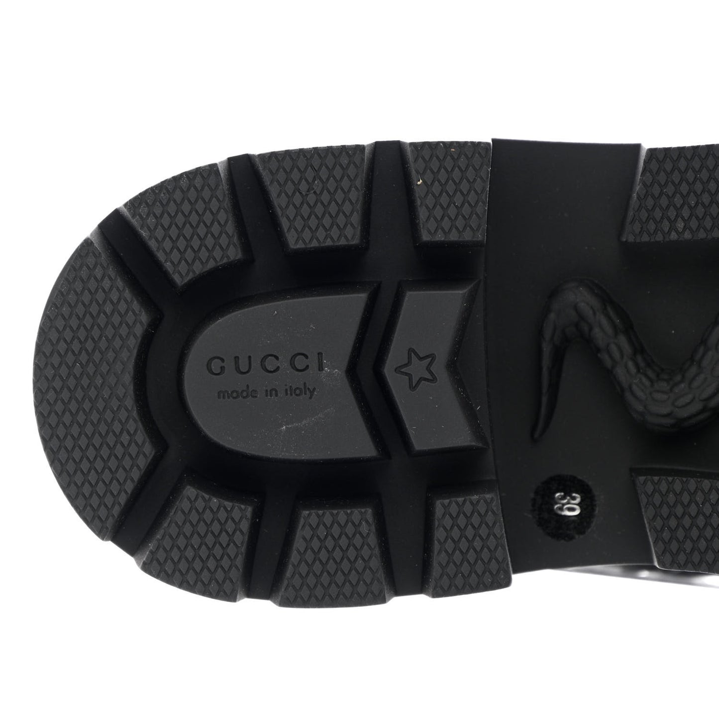 Nappa Frances GG Matelasse Platform Combat Boots 39 Black