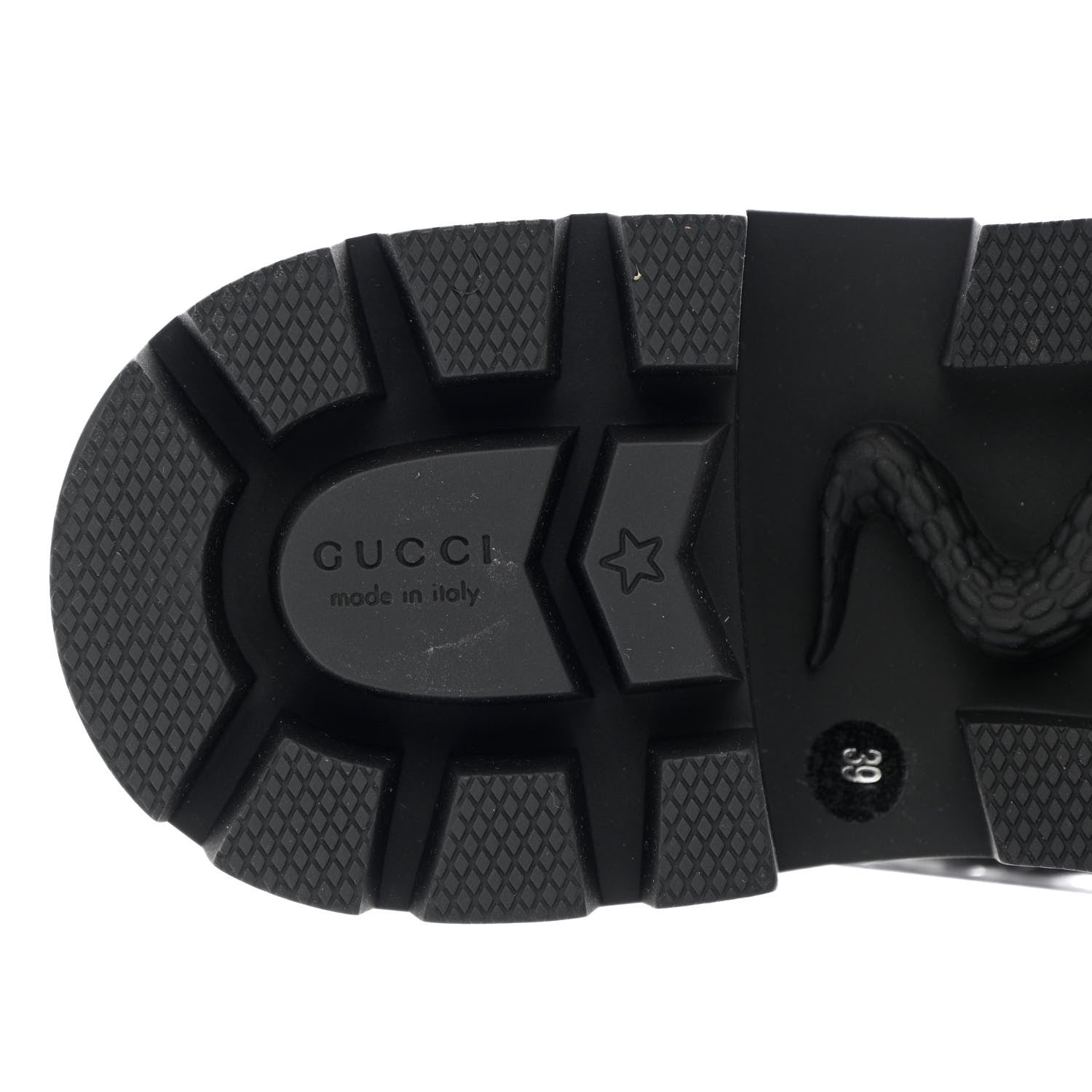 Gucci Nappa Frances GG Matelasse Platform Combat Boots 39 Black 8 of 12