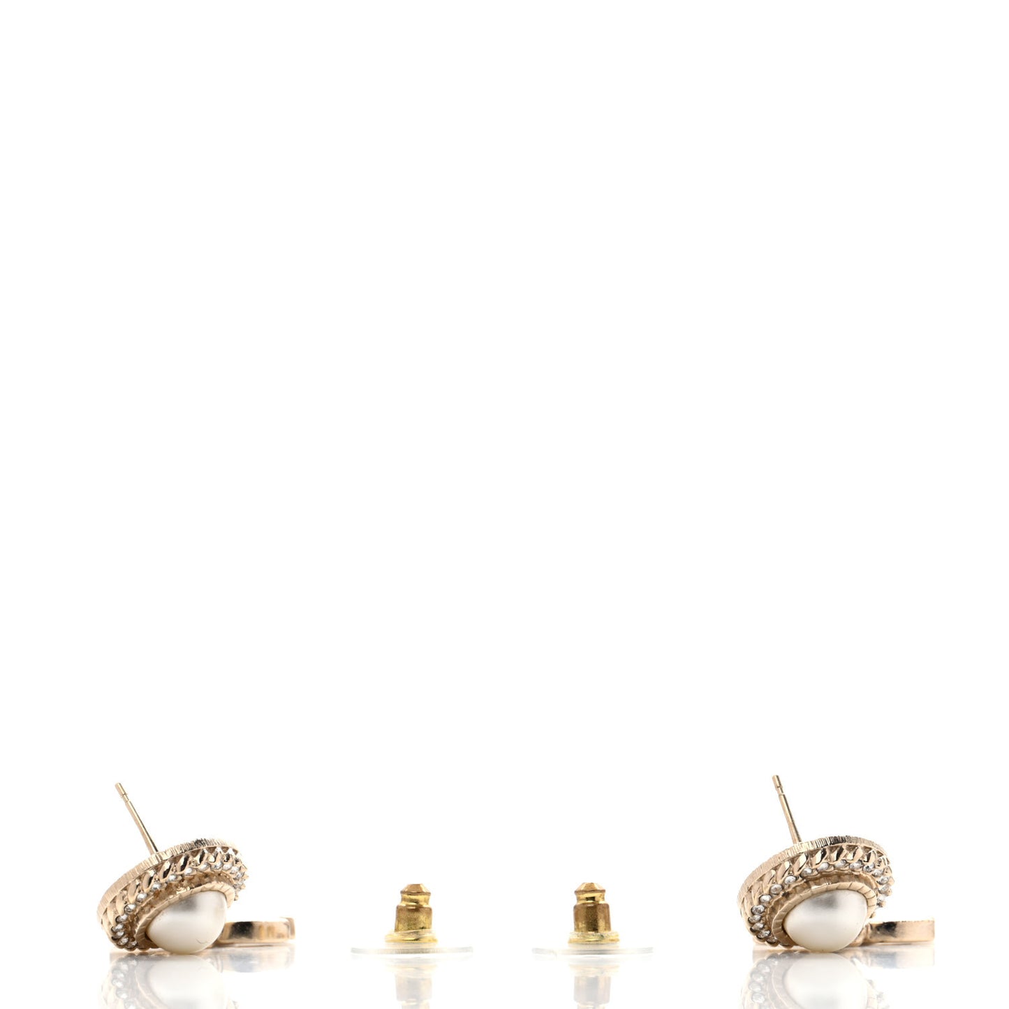 Crystal Pearl Bow-tiful CC Drop Earrings Gold